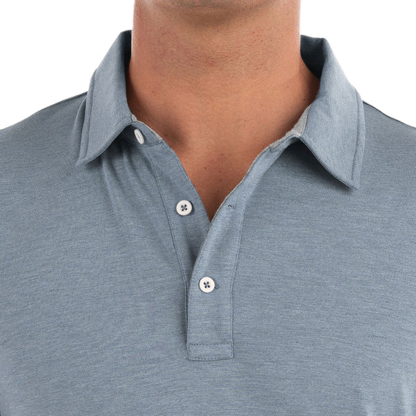 Free Fly - Bamboo Flex Polo - 	Heather Blue Dusk