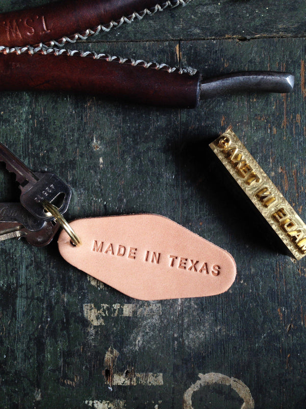 Leather Motel Key Tag | Made In Texas | Veg