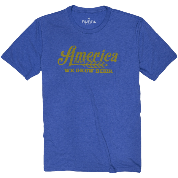 We Grow Beer Tee - Royal