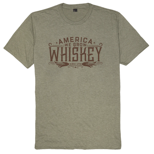We Grow Whiskey Tee - Military Green Frost