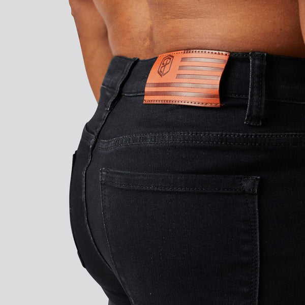 Stretchy Jorts - Black Denim