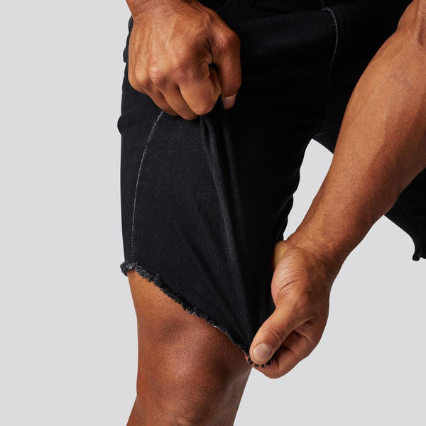 Stretchy Jorts - Black Denim