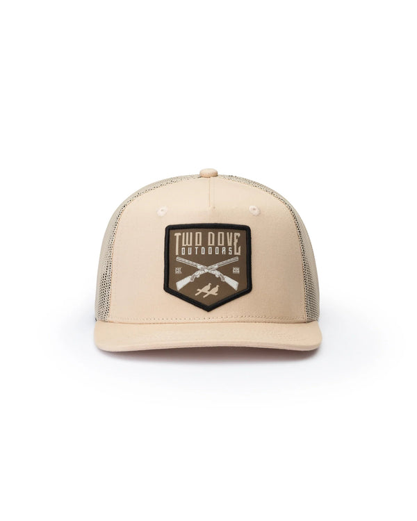 Gun Patch 5 Panel Trucker - Tan