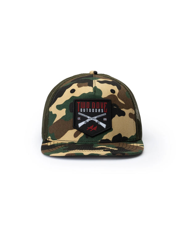 Gun Patch 5 Panel Trucker - Green Camo