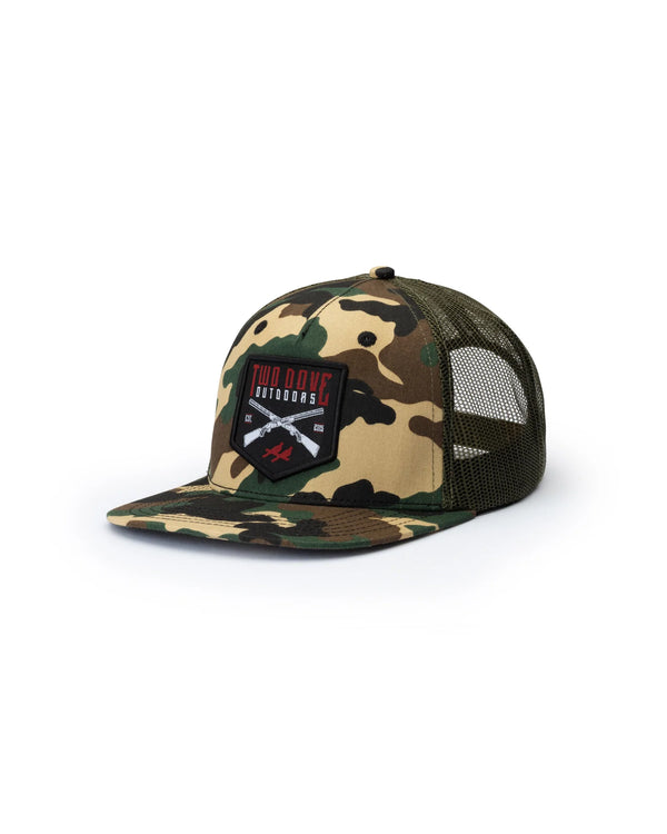 Gun Patch 5 Panel Trucker - Green Camo