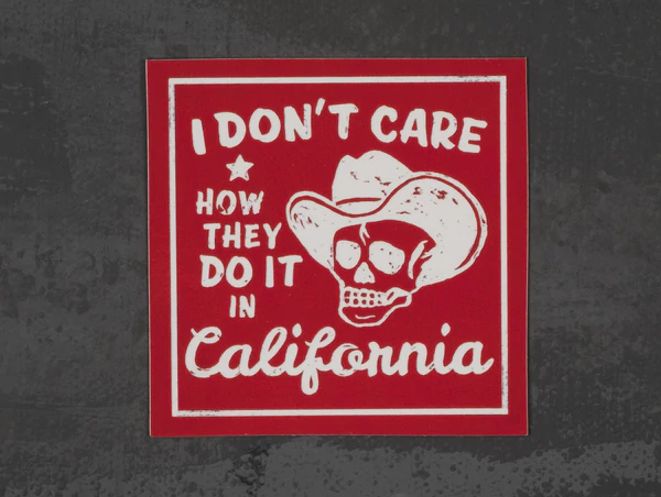 Dont Care Sticker - Red
