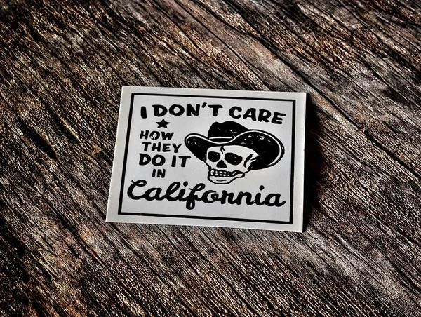 Dont Care Sticker - White + Black