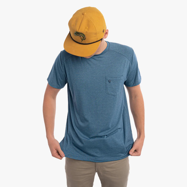Duck Camp - L.W. Pocket Tee - Heathered Cenote
