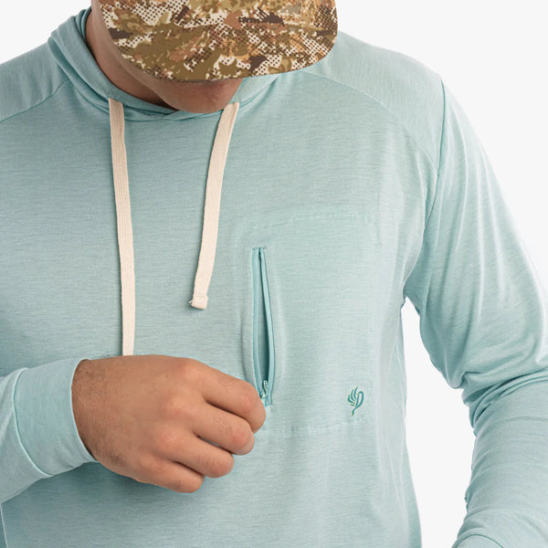 Duck Camp - L.W. Bamboo Hoodie - Heathered Surf