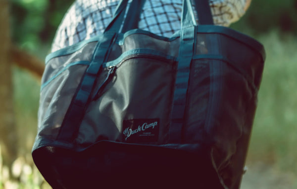 Duck Camp - Mesh Gear Tote - Medium - Charcoal/Coast Blue