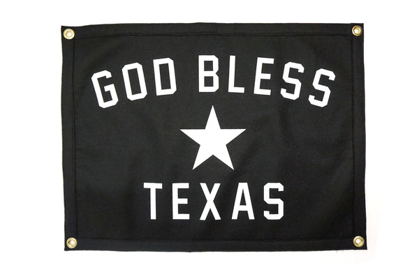 God Bless Texas - Camp Flag
