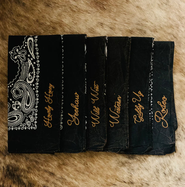 Stonewashed Chainstiched Bandanas