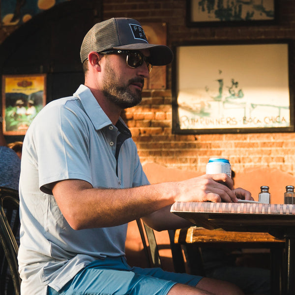 Free Fly - Bamboo Flex Polo - 	Heather Blue Dusk