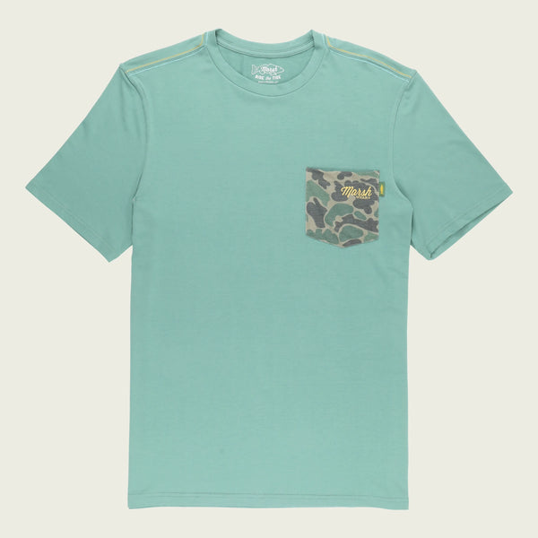 Mallard Camo Pocket Pamlico SS Shirt - Feldspar
