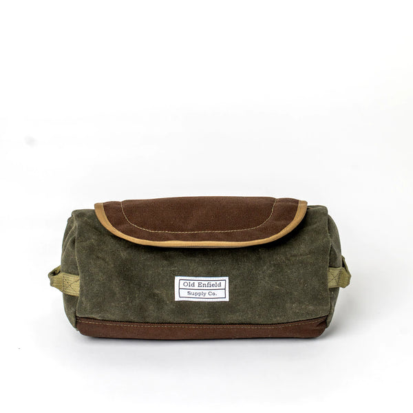 Heritage Dopp Kit | Olive Green + Brown