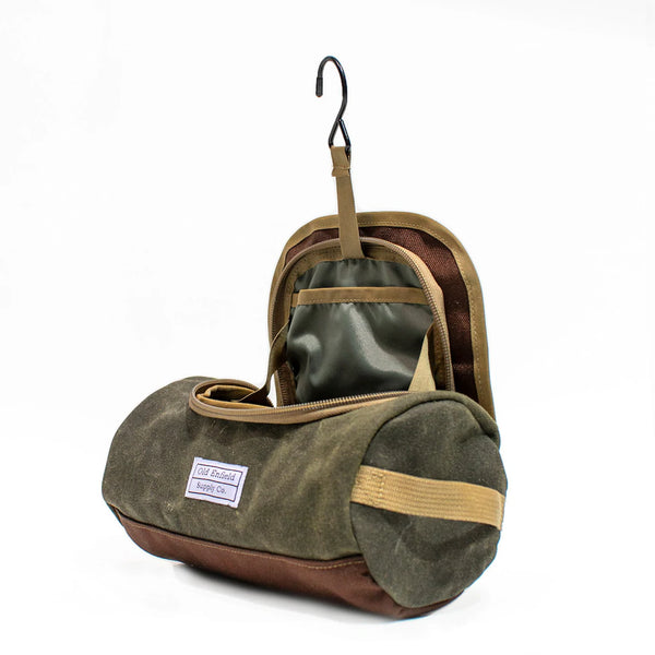 Heritage Dopp Kit | Olive Green + Brown