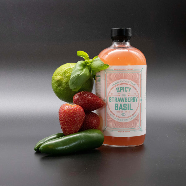 Spicy Strawberry Basil Cocktail Mixer