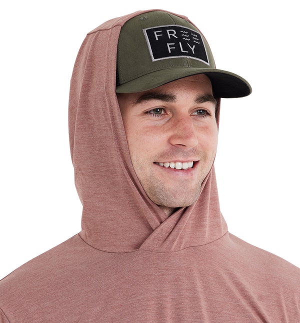 Free Fly - Bamboo Crossover Hoodie - Heather Brick