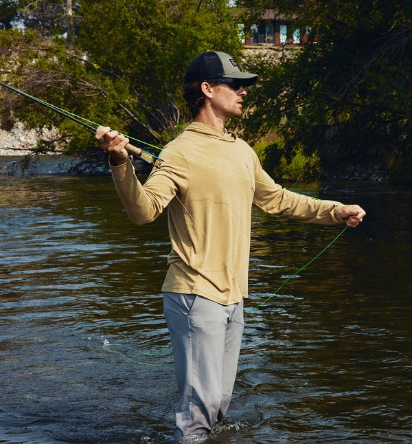 Free Fly - Bamboo Crossover Hoodie - Heather Brick