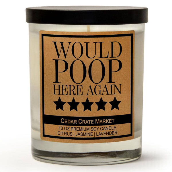 Would Poop Here Again ***** Soy Candle