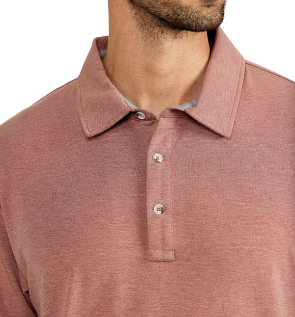 Free Fly - Bamboo Flex Polo - Heather Adobe Red