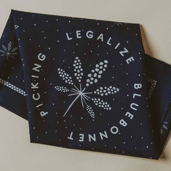 Legalize Blue Bonnet Picking - Smuggler Bandana