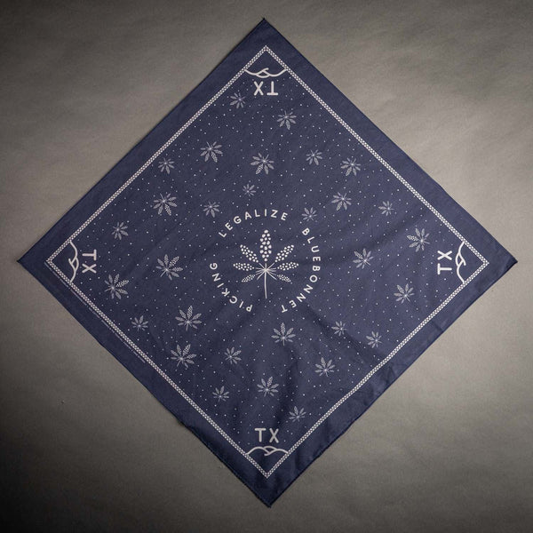 Legalize Blue Bonnet Picking - Smuggler Bandana